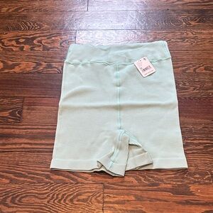 FP Movement by Free People Turquoise Mint Ribbed Shorts NWT